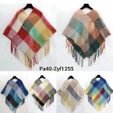 Poncho bordure en fausse fourrure Sb3802