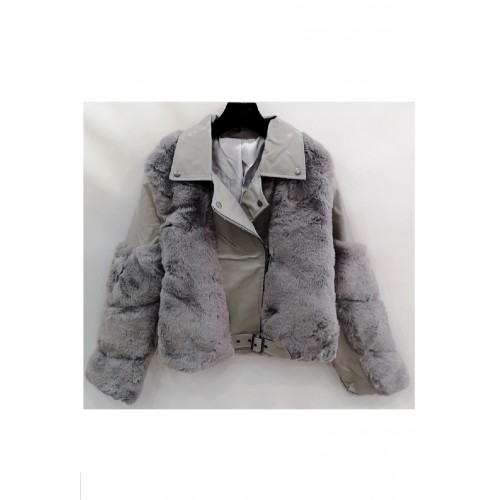 Manteau en fausse fourrure femme