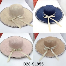 chapeau ruban perlé B28 SL855