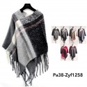 Poncho bordure en fausse fourrure Sb3802