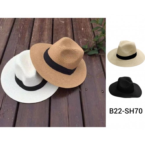 Chapeau panma ruban ruban noir SH70