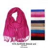 echarpe pashmina 100 %viscose uni dessin ton sur ton