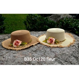 Chapeau ruban multicolors DC120 fleur