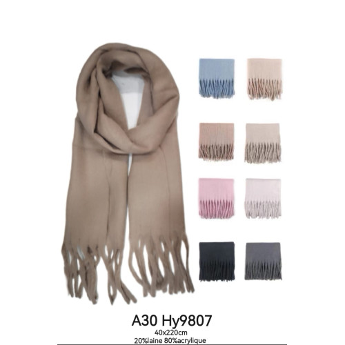 écharpe épaisse laine A30 Hy9807 uni