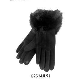 Gant  doux  fourrure G25 MJL91 Noir