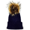 Bonnet brillonpompon fourrure