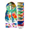 echarpe imprimé fleur peinture Js7077B