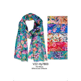 imprimé fleur soie viscose Hy7803