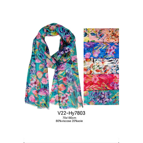 imprimé fleur soie viscose Hy7803