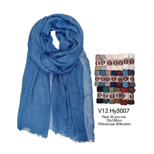 écharpe / voile uni froissé V12 Hy3007