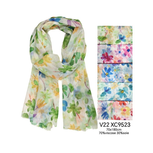 echarpe soie viscose  V22 XC9523