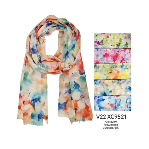 echarpe soie viscose  V22 XC9521