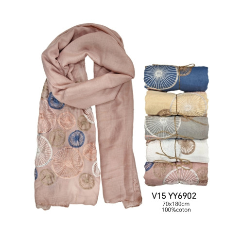 echarpe brodé V15 YY6902